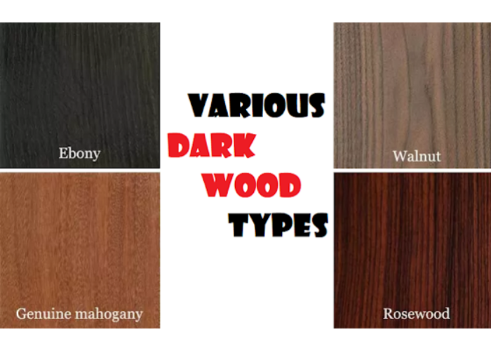 various types of dark wood