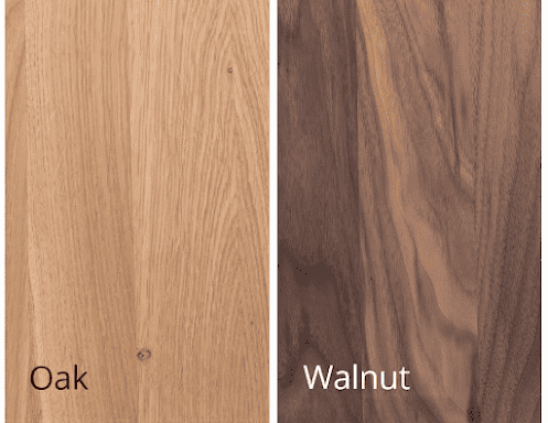 Oak vs walnut