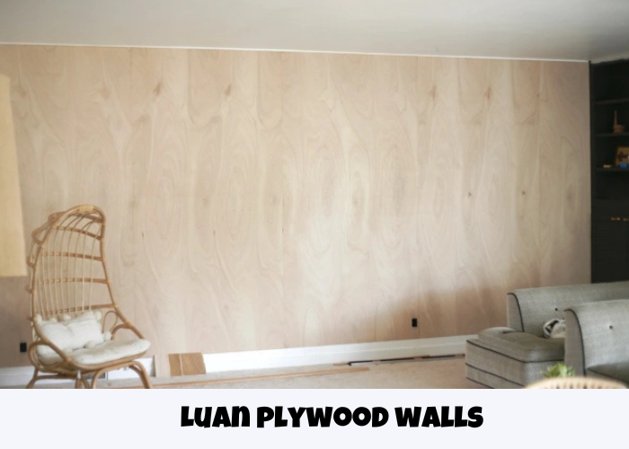 Luan plywood walls