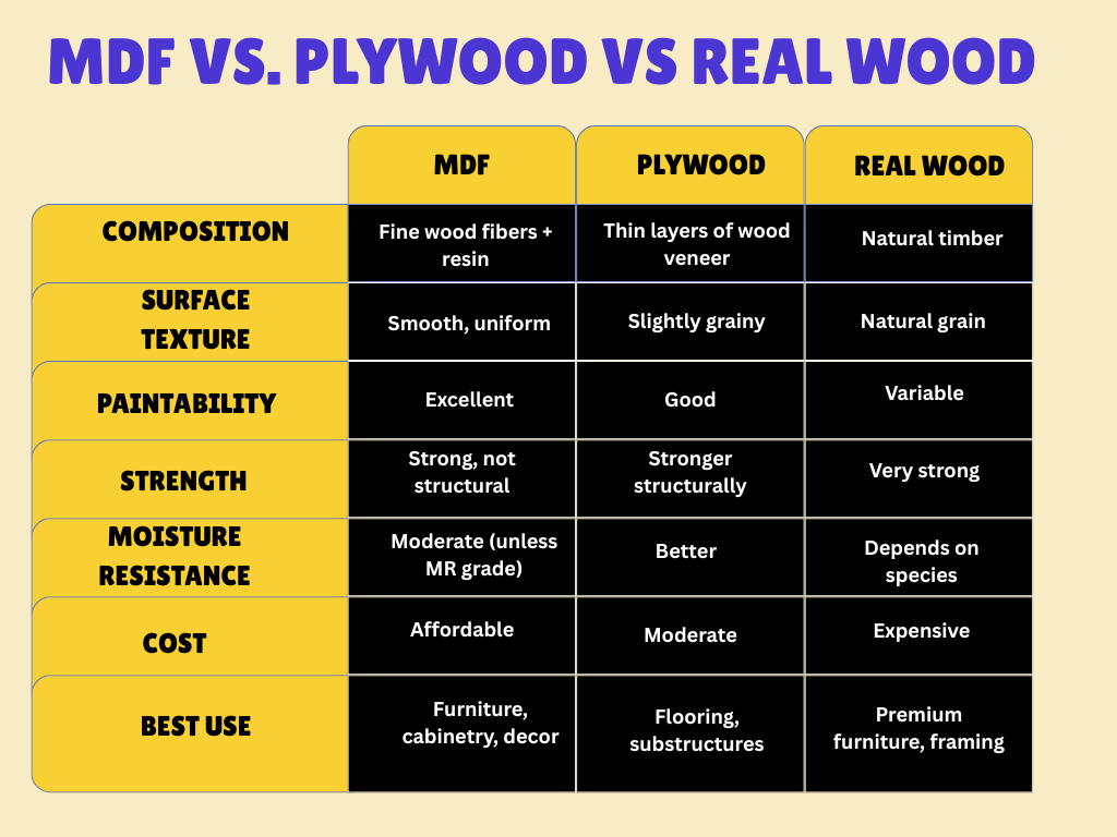 MDF vs. Plywood vs Real Wood 1 1