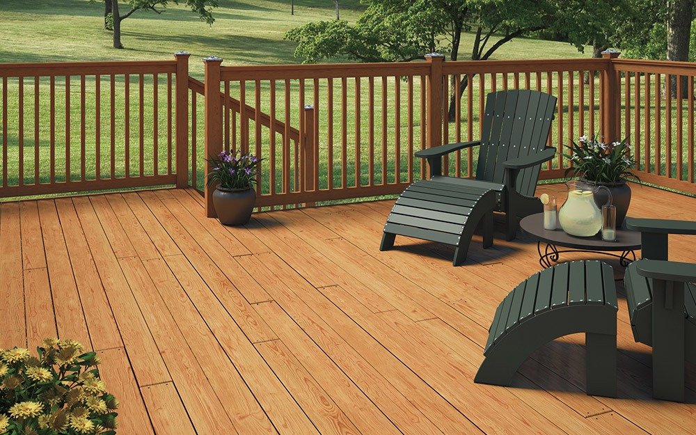 pressure treated wood deck