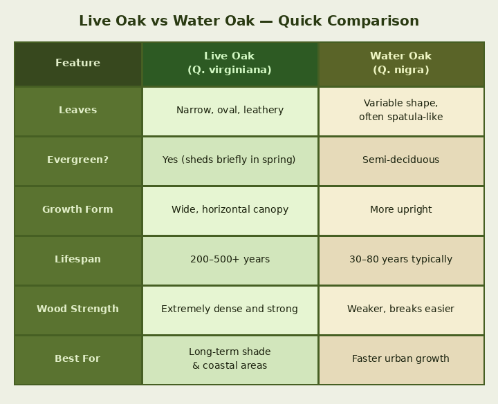 Live Oak Tree Secrets You Didn’t Know 🌳 3 Live Oak vs Water Oak