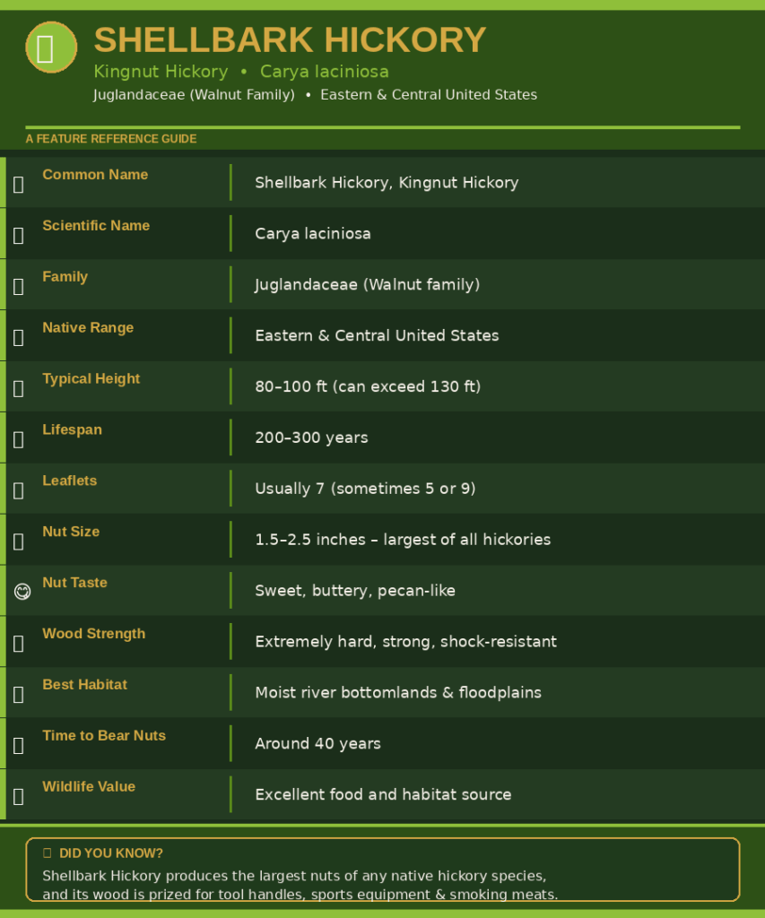 Shellbark Hickory: Know all about the Mighty Kingnut Secret 1 Shellbark Hickory