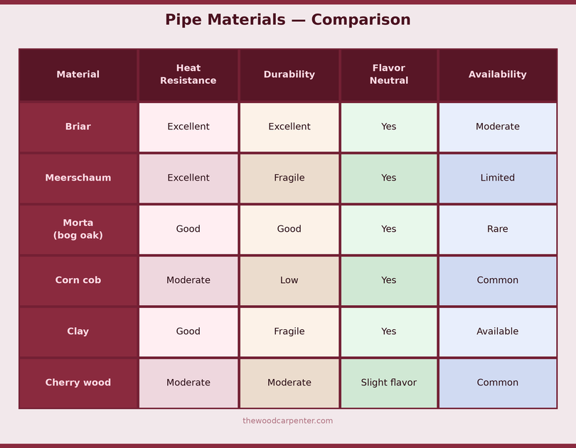 Why Briar Wood Is the Secret Behind Perfect Pipes 3 pipe materials comparison