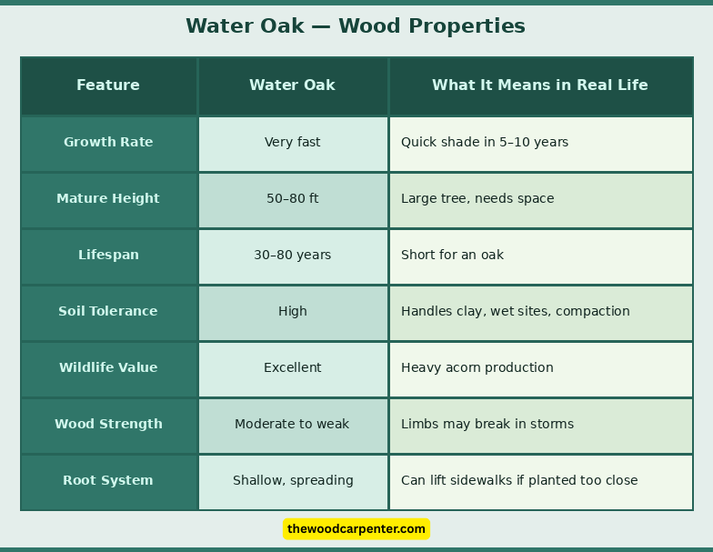 Water Oak Tree: Pros, Cons & Care Tips 2 water oak properties