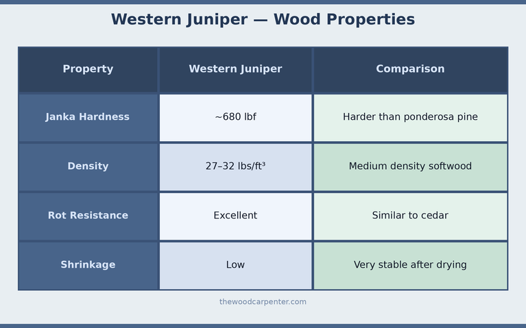 Western Juniper: The Hidden Wood Treasure of Dry Lands 3 Western Juniper Wood Properties